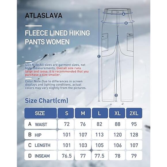 New XL Outdoor Waterproof, Soft Shell, Windproof Fleece Lined Pants - Picture 6 of 6